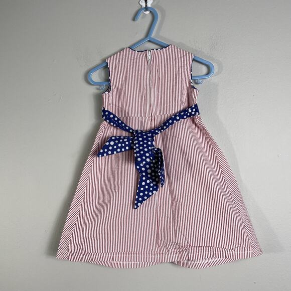 Mondays Child Girls Size 18M Sleeveless Dress Red White Stripes Sundress - Picture 2 of 3